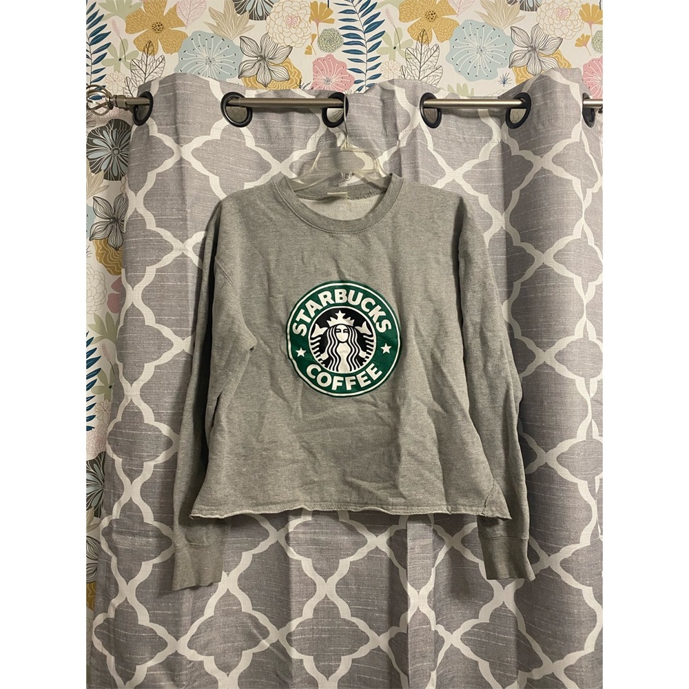 Starbucks coffee cropped sweatshirt